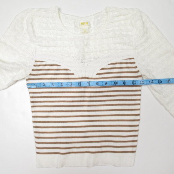 Anthropologie Maeve Pointelle Sweater Top Small - Picture 3 of 8